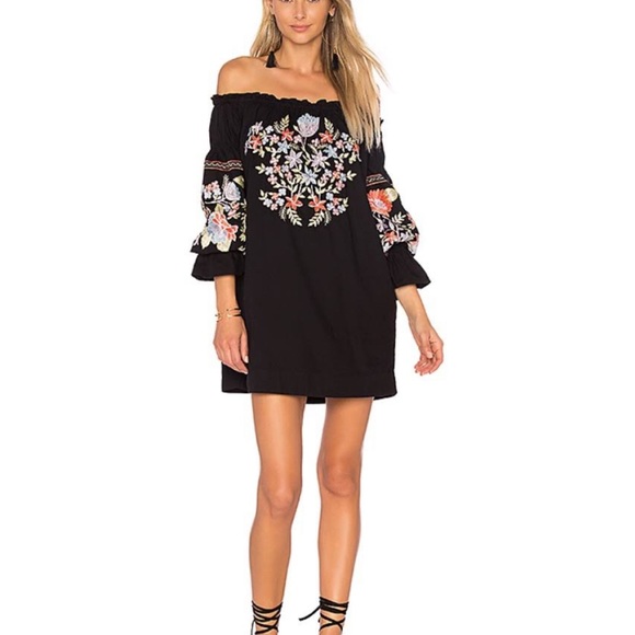 Free people fleur du jour off shoulder tunic/mini dress - Picture 7 of 8